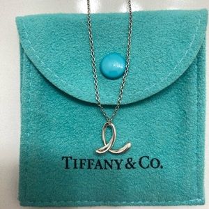 Tiffany & Co. Elsa Peretti Letter “e” Pendant Necklace in Sterling Silver